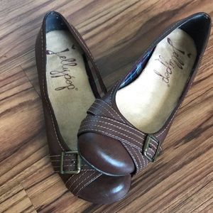 Brown Leather Flats